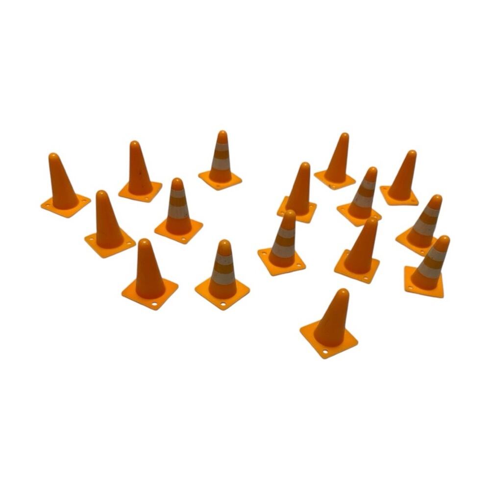 Miniature Orange Traffic Cones Set